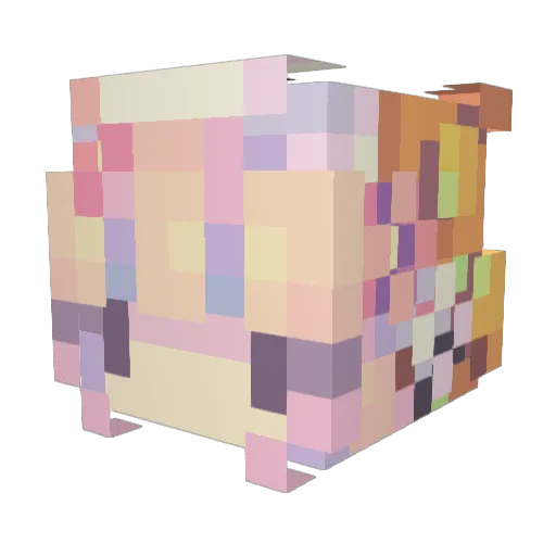 JaoHuu Minecraft avatar head, 3D render