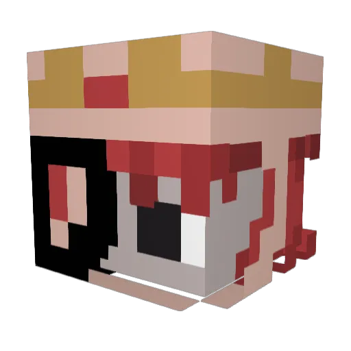 Jaolu Minecraft avatar head, 3D render