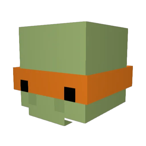 Jap3 Minecraft avatar head, 3D render
