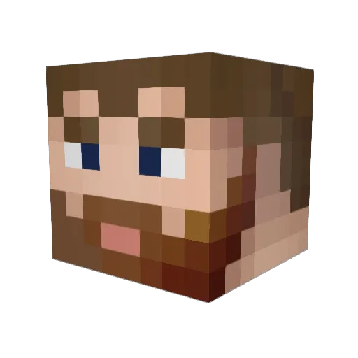 JapWhite Minecraft avatar head, 3D render