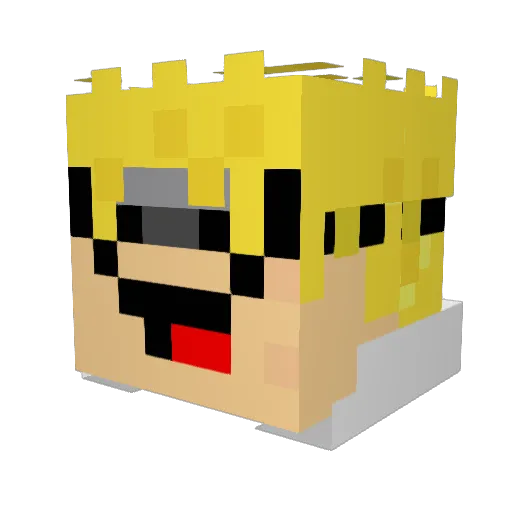 Japa88 Minecraft avatar head, 3D render