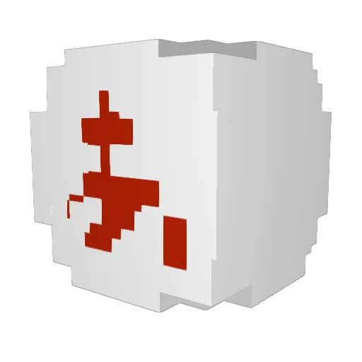 Japanase Minecraft avatar head, 3D render