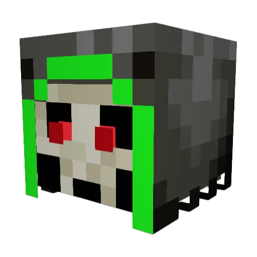 Japantom Minecraft avatar head, 3D render