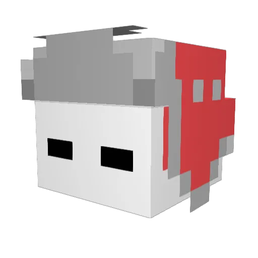 Japasulista Minecraft avatar head, 3D render