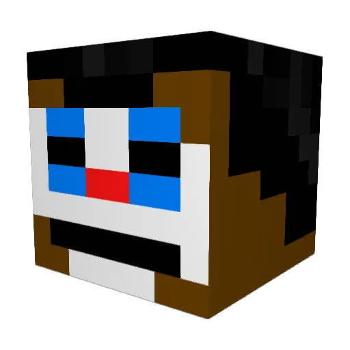 JapesAndJokes Minecraft avatar head, 3D render