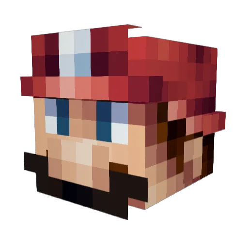 Japhil71 Minecraft avatar head, 3D render