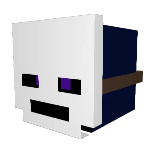 Japiska Minecraft avatar head, 3D render