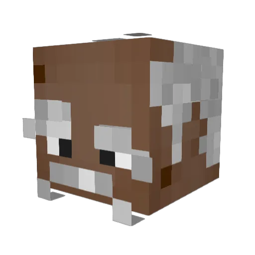 Japork Minecraft avatar head, 3D render