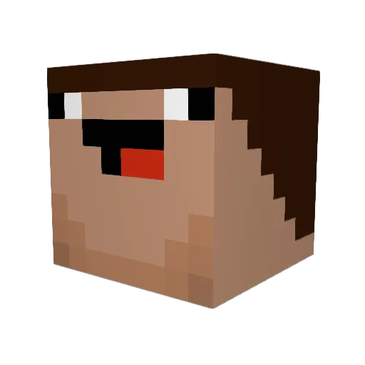 JapoxFred Minecraft avatar head, 3D render