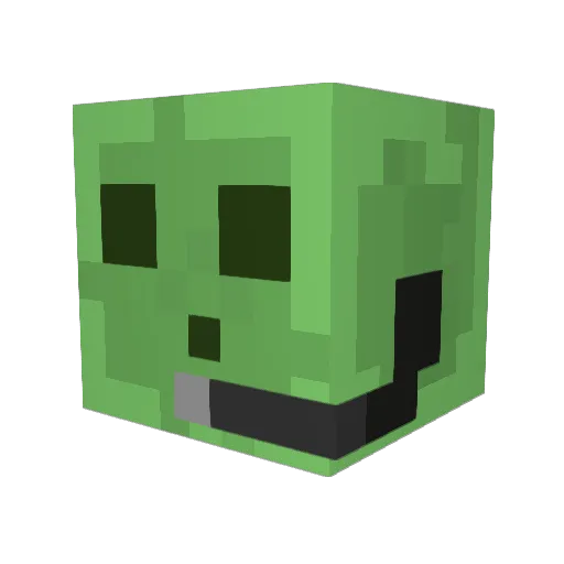 JaqJ Minecraft avatar head, 3D render