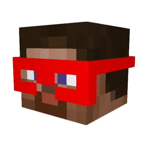 Jaqsen Minecraft avatar head, 3D render