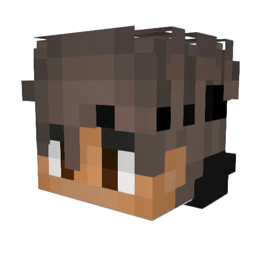 JaquavisV1 Minecraft avatar head, 3D render