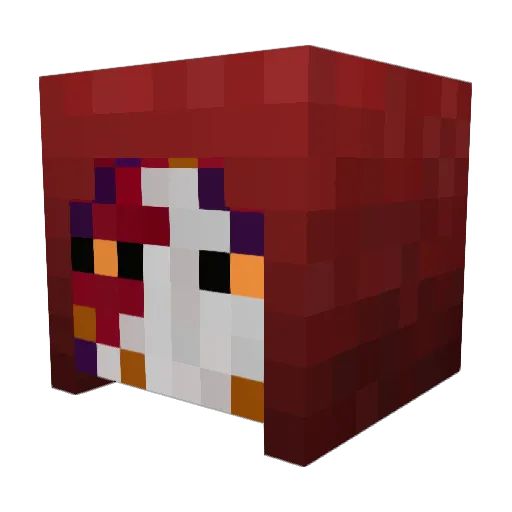 Jaquefeus Minecraft avatar head, 3D render