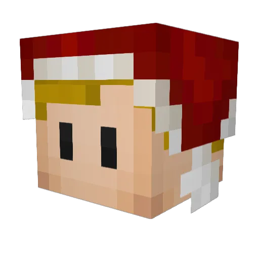 Jaquenttic Minecraft avatar head, 3D render