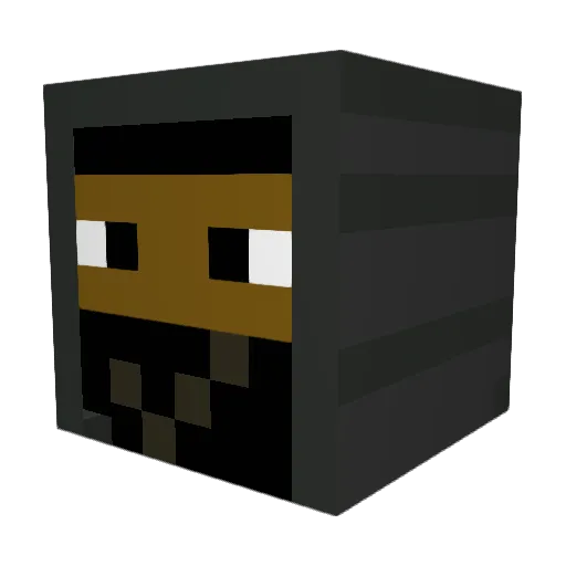 Jaqueque Minecraft avatar head, 3D render