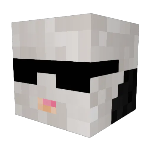 Jar4_ Minecraft avatar head, 3D render