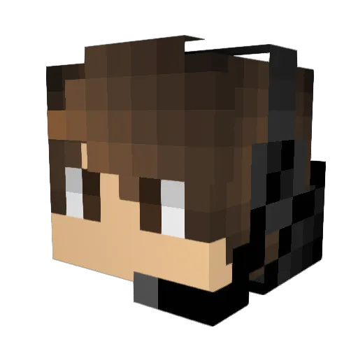 JarLode Minecraft avatar head, 3D render