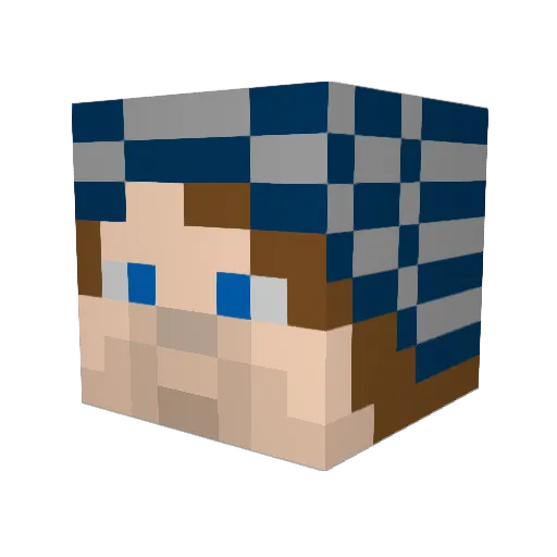 JarOfCookies Minecraft avatar head, 3D render