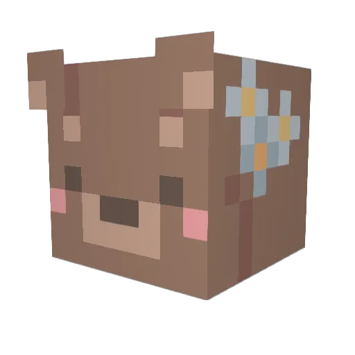 JarOfPickles Minecraft avatar head, 3D render