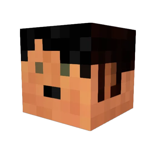 Jar_1496 Minecraft avatar head, 3D render