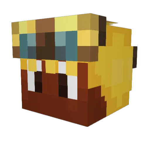 Jar_Education Minecraft avatar head, 3D render