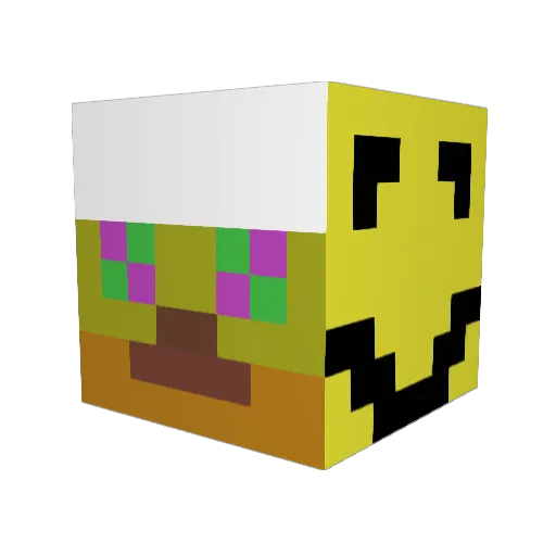 Jar__YT Minecraft avatar head, 3D render