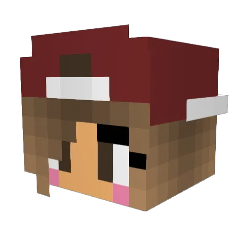 JaraWorld Minecraft avatar head, 3D render