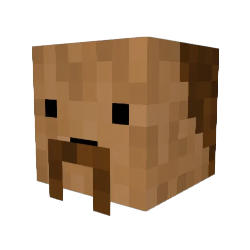 Jarami Minecraft avatar head, 3D render