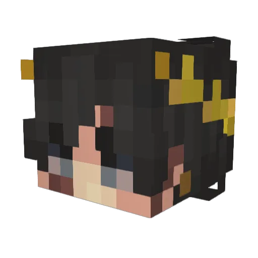 Jaraxu_ Minecraft avatar head, 3D render
