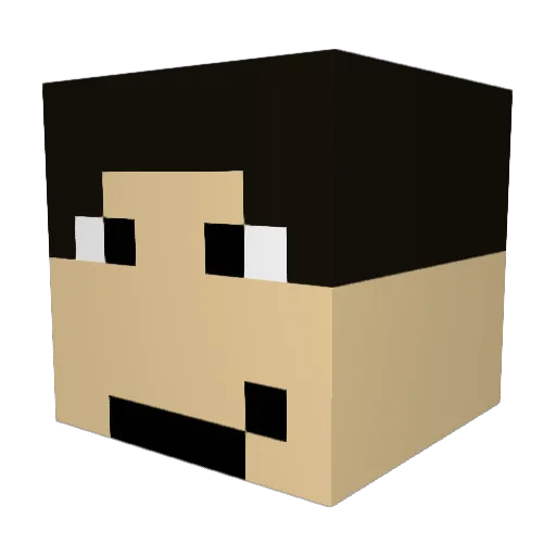Jarboxd Minecraft avatar head, 3D render