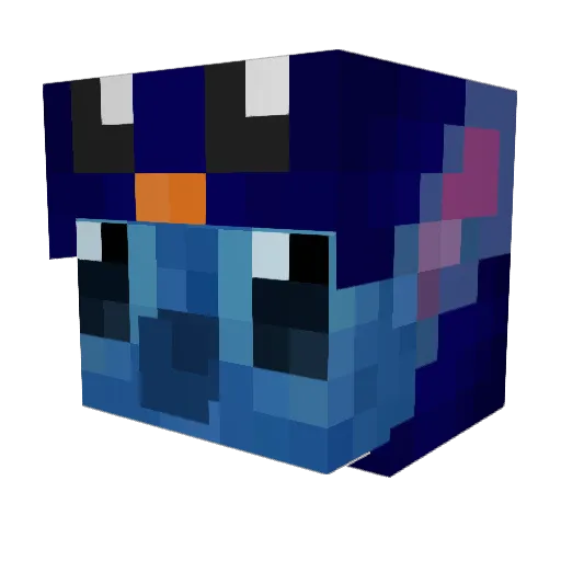 Jarc0n Minecraft avatar head, 3D render