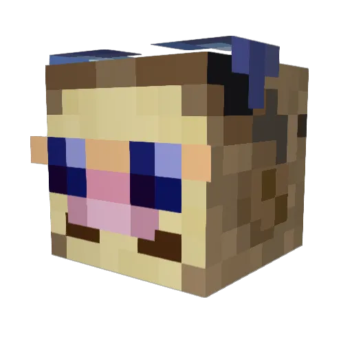 Jarchyl Minecraft avatar head, 3D render