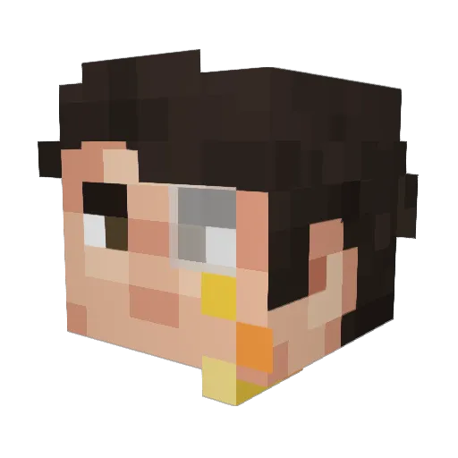 Jarcic Minecraft avatar head, 3D render