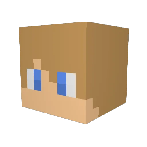 Jardebrink Minecraft avatar head, 3D render