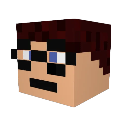 JaredFrmSubway Minecraft avatar head, 3D render