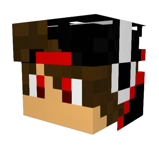 JaredRuff Minecraft avatar head, 3D render