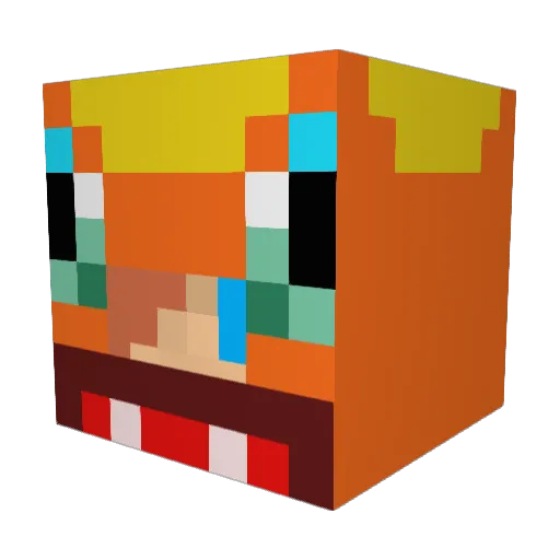 JaredSmash808 Minecraft avatar head, 3D render