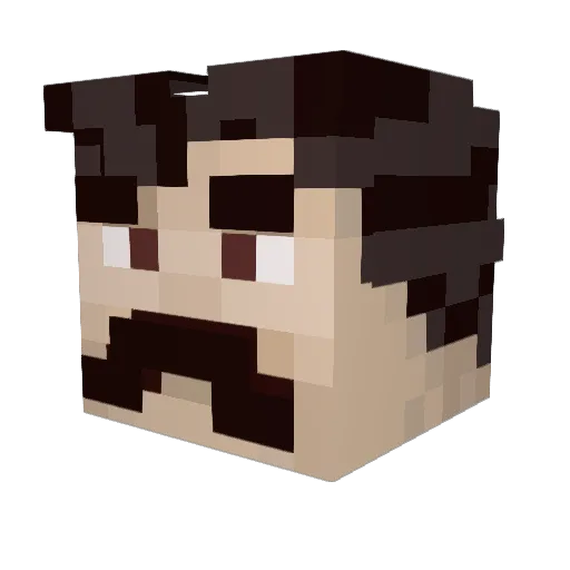 JaredWsSb Minecraft avatar head, 3D render