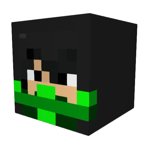 Jaredb12 Minecraft avatar head, 3D render