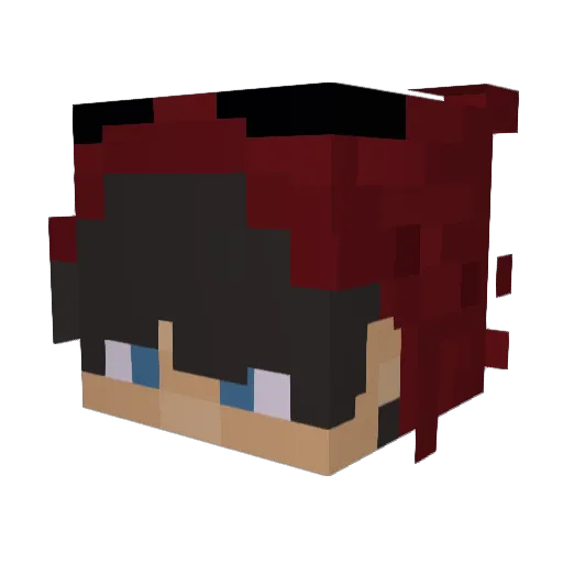 Jaredios666 Minecraft avatar head, 3D render