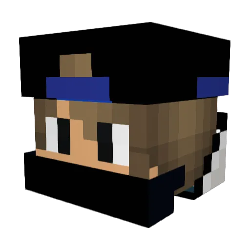 Jareesh76 Minecraft avatar head, 3D render