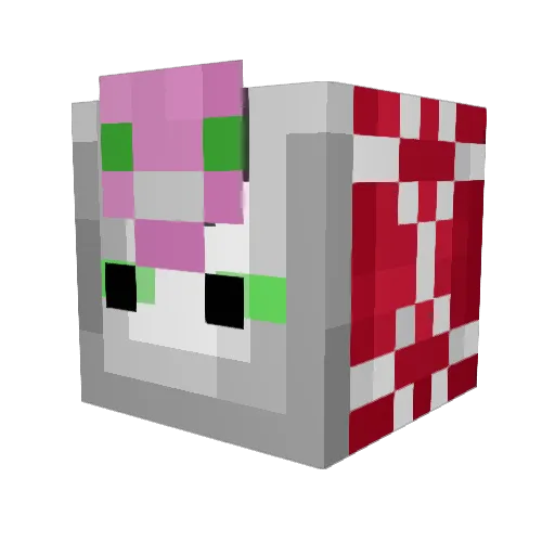 Jareif Minecraft avatar head, 3D render