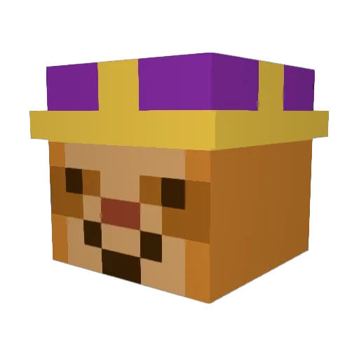 Jaremann Minecraft avatar head, 3D render