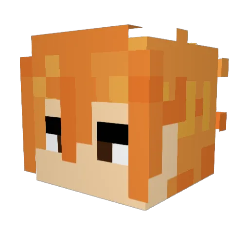 Jarenski Minecraft avatar head, 3D render