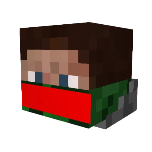 Jaretth Minecraft avatar head, 3D render