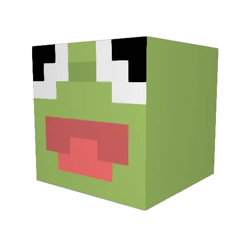 Jarfari Minecraft avatar head, 3D render