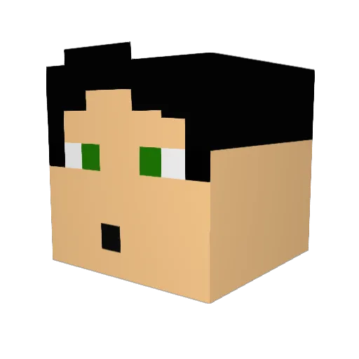 Jargold Minecraft avatar head, 3D render