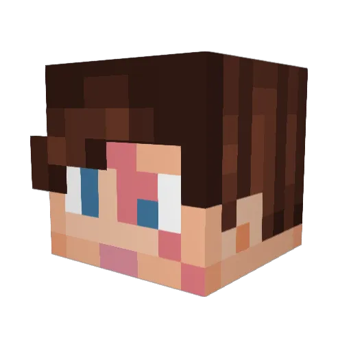 JariD3 Minecraft avatar head, 3D render