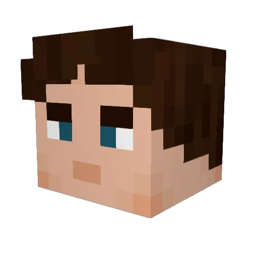 JariLive Minecraft avatar head, 3D render