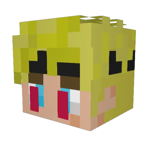 Jarikuyn Minecraft avatar head, 3D render